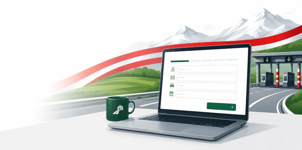 Illustratie: online het registratieformulier voor uw vignet invullen